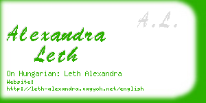alexandra leth business card